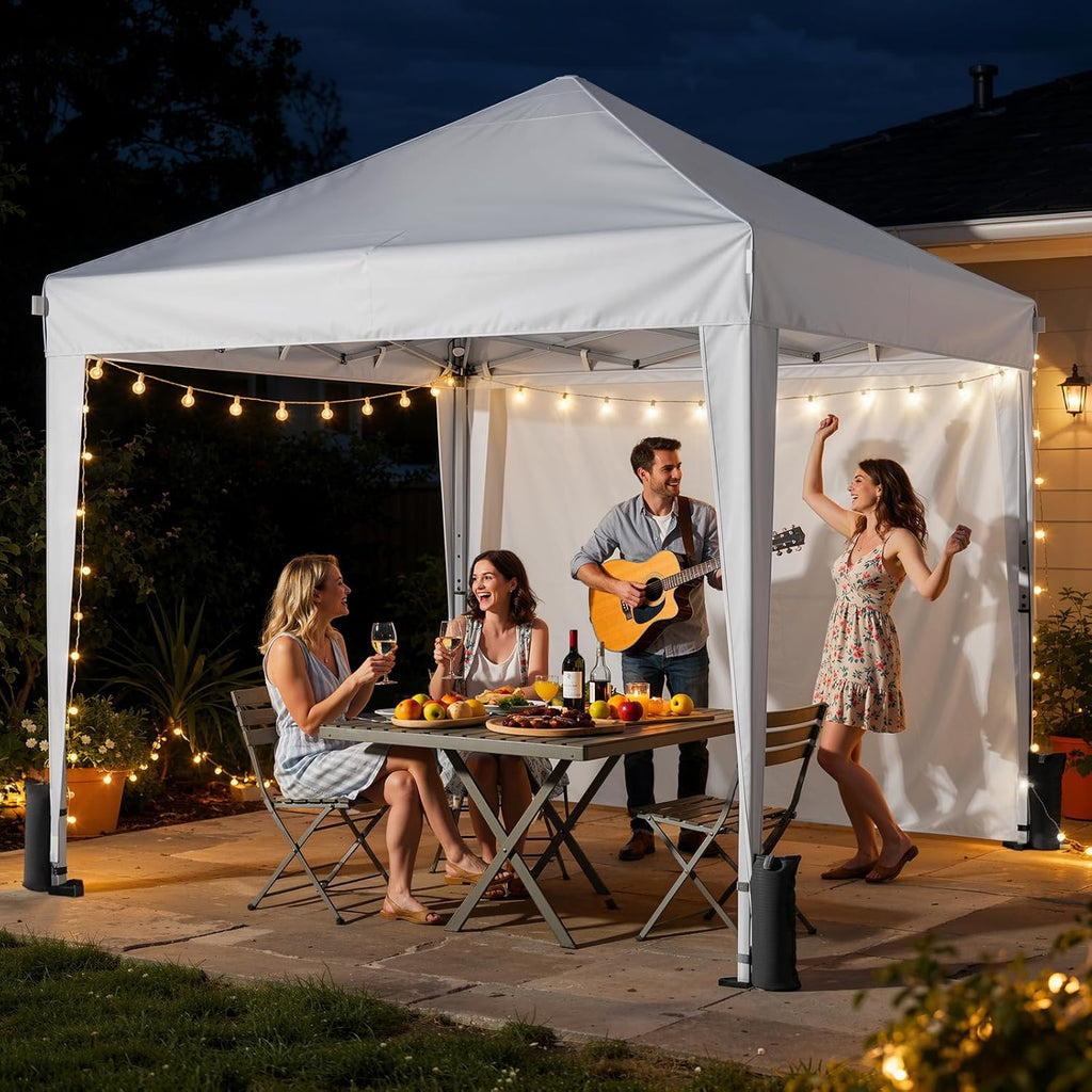 10x10 Pop Up Canopy with Sidewalls, One Push Instant Canopy Tent with Carry Bag for Events, Parties, Beach, Camping