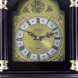Bedford Clock Collection Antique Mahogany Cherry Oak Chiming Wall Clock with Roman Numerals, 26" L