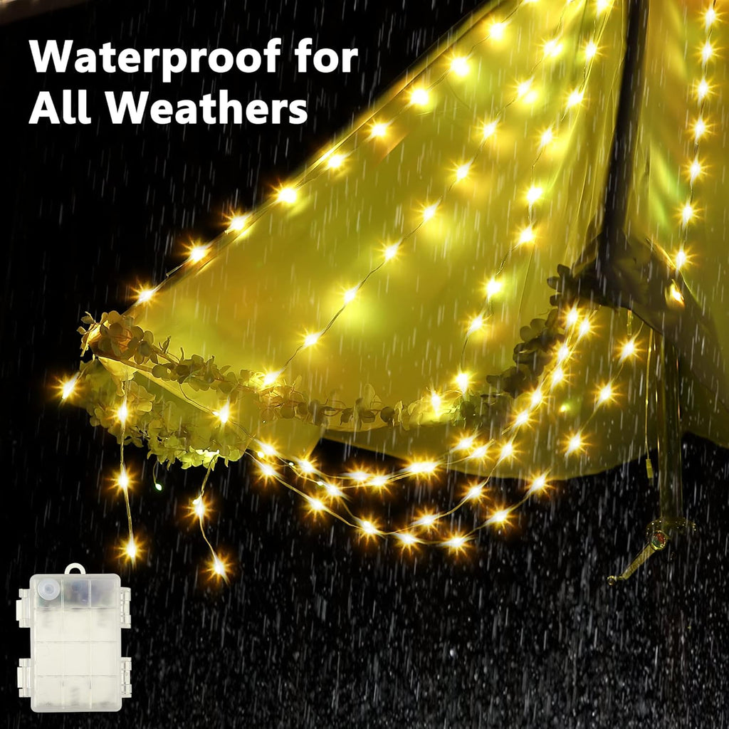 Patio Umbrella String Lights with 16 Color Changing and 12 Modes