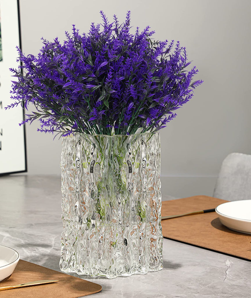 Artificial Plants Outdoor Artificial Lavender Flowers Shrubs 12 Pcs