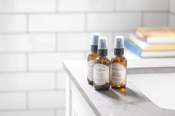 Fragrant Room Spray - White Tea + Fig - Amber Glass Bottle with Fine Mist Sprayer - Hand Poured in The USA