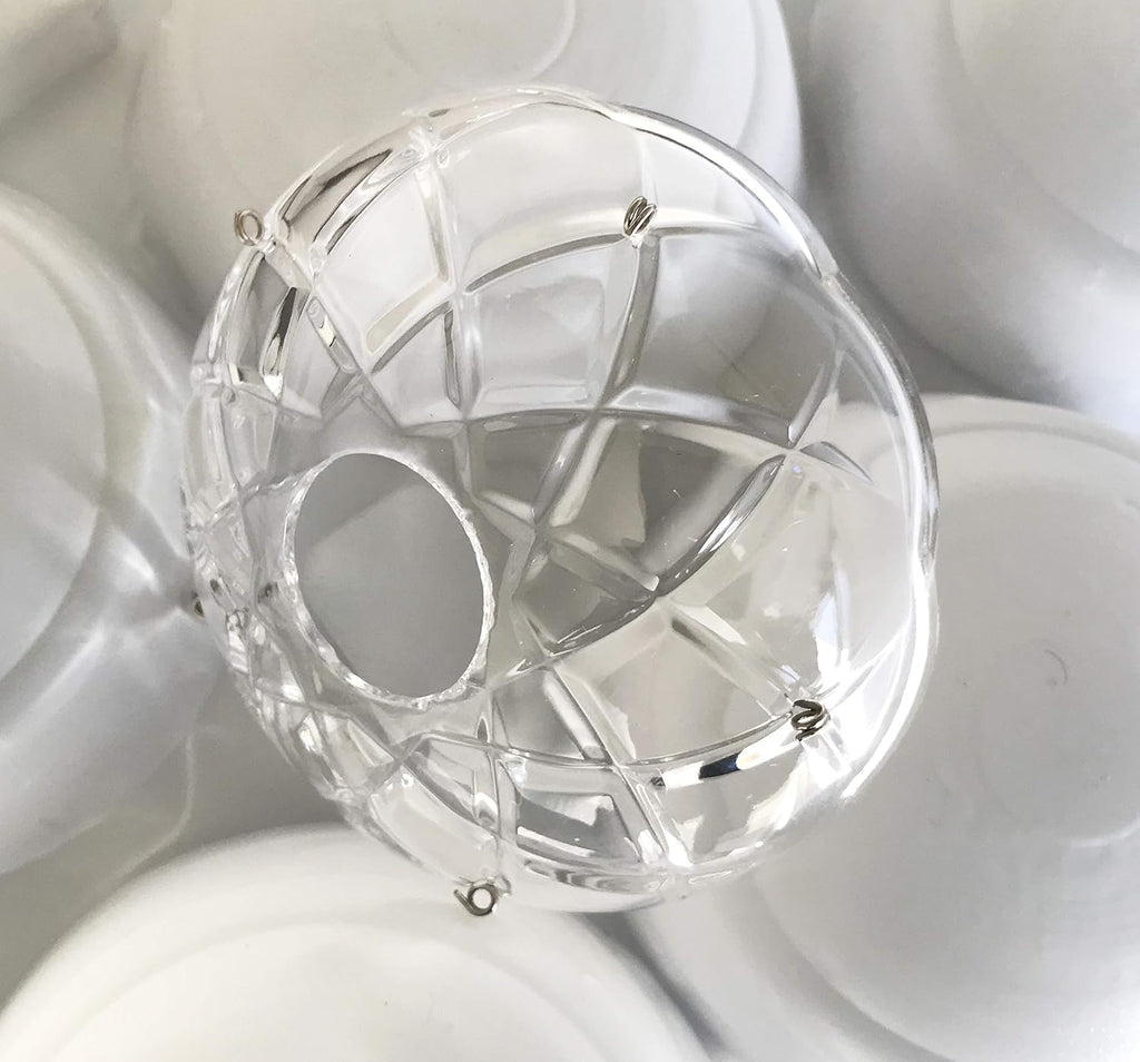 10 Pieces -5 Side Holes, 4-Inches Asfour Chandelier Crystal 30% Lead Crystal Bobeche Lamp Chandelier Parts Cups