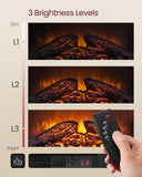 Farmhouse Fireplace TV Stand for TVs up to 65 Inches, Entertainment Center with 18 Inch Electric Fireplace, Remote Control, Rustic White and Brown