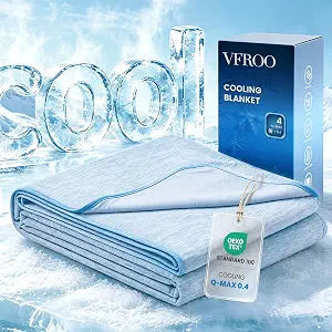 Cooling Blanket for Hot Sleepers Throw XL Size 50''×70'', Summer Blanket Thin Lightweight Breathable, Absorbs Sweat