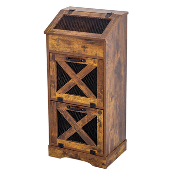 Potato and Onion Storage Cabinet Bin, Brown
