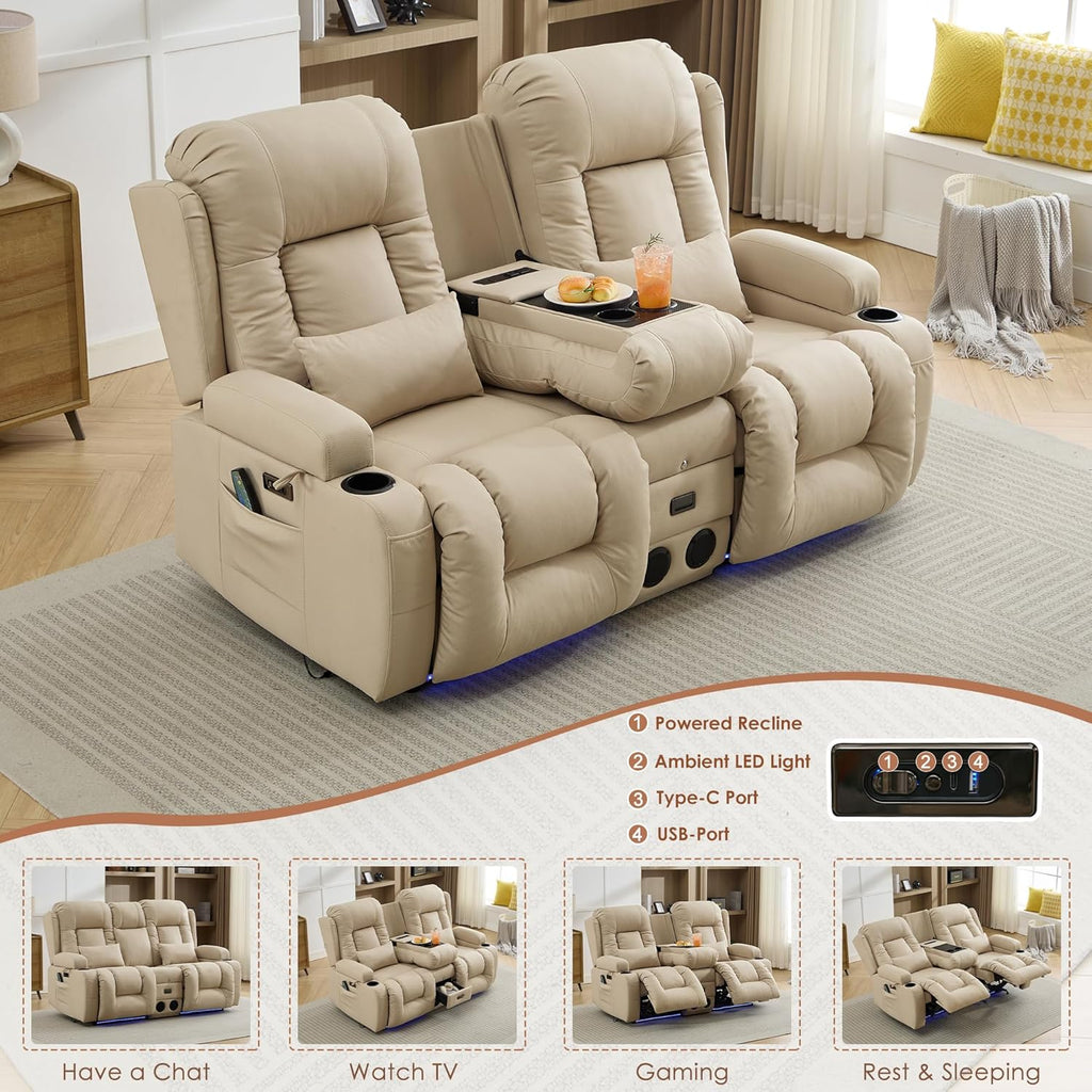Wall Hugger Power Loveseat Recliner