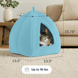 Cat House - Indoor Cat Bed with Removable Foam Cushion