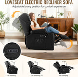 Power Recliner Loveseat for Living Room, Loveseat Sofa with Center Console, USB Type-C Port