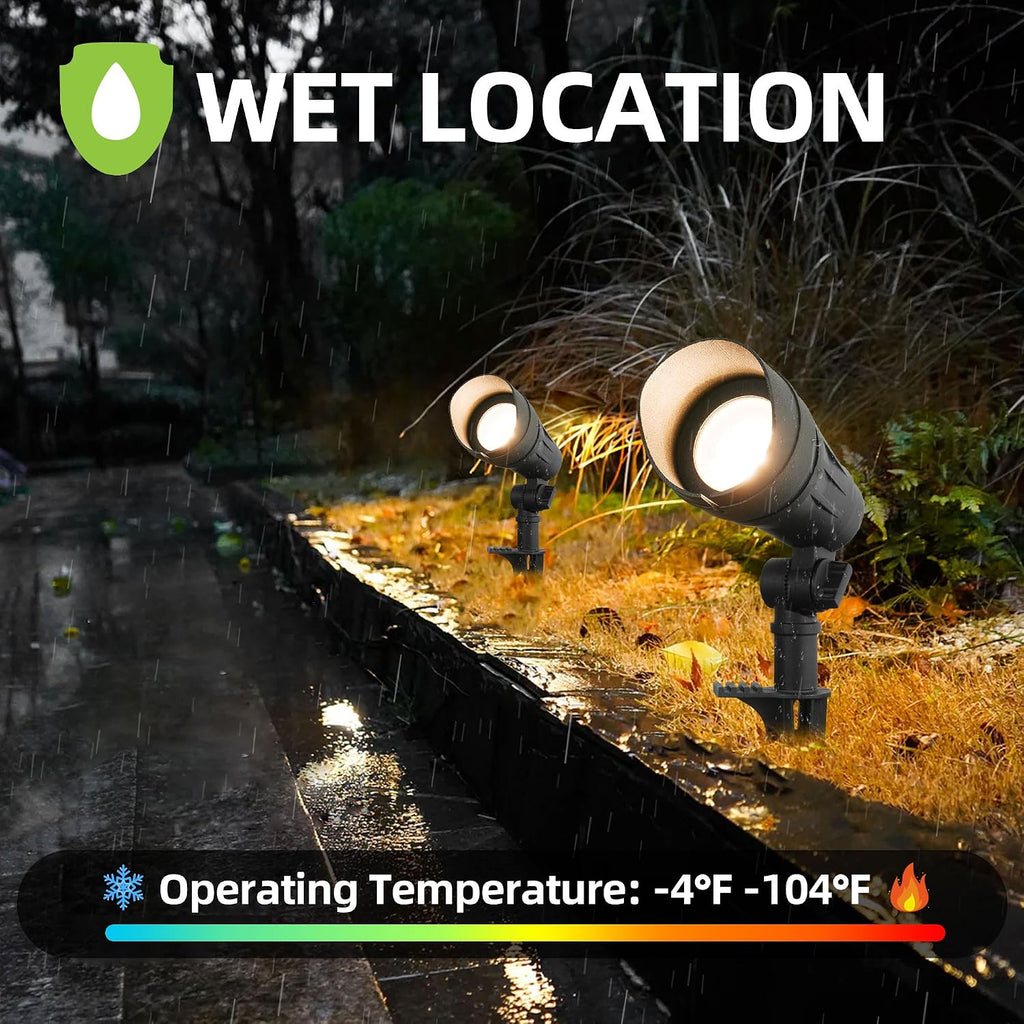 Low Voltage LED Landscape Spotlights, Aluminum Spot Lights Outdoor | Waterproof Outdoor Spot Lights, 12-15V 7.5W