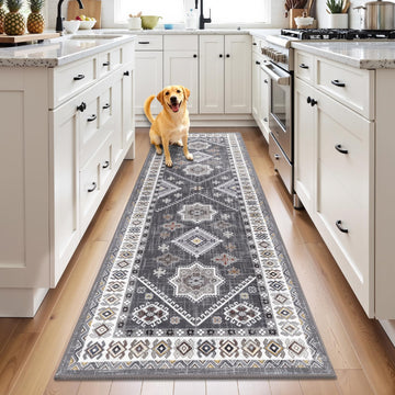 Boho Kitchen Mats for Floor 24''x72'', Non Slip Washable Runner Rug