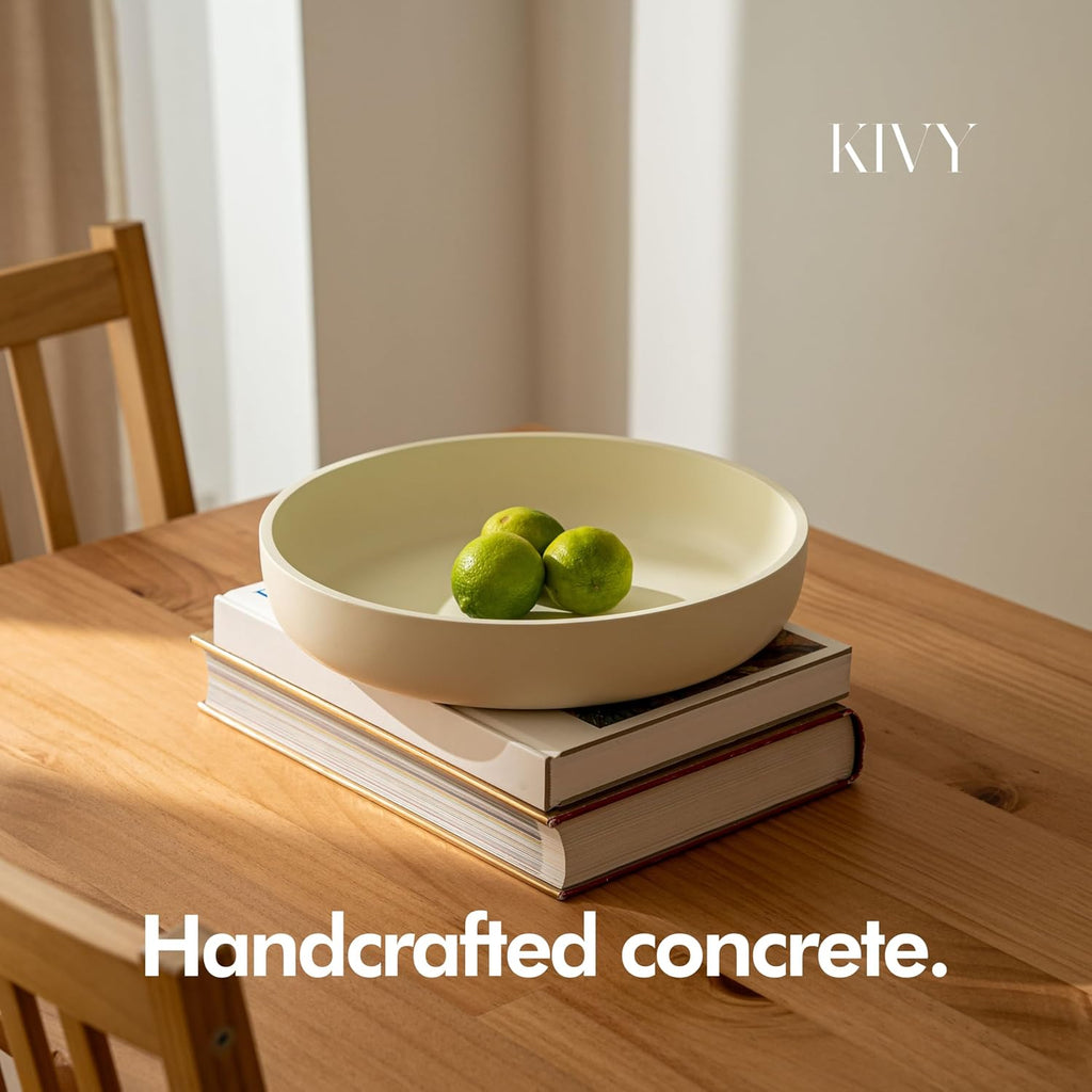 Concrete Fruit Bowl Counter - Large Decorative Bowl Decor - Modern Fruit Basket Table - Concrete Bowl - Decorative