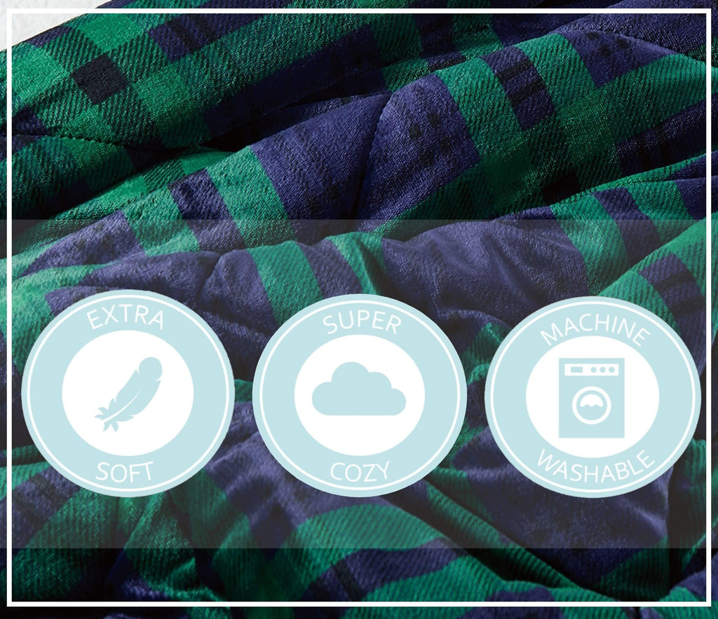Cuddle Warmth Tartan Plaid Comforter Set