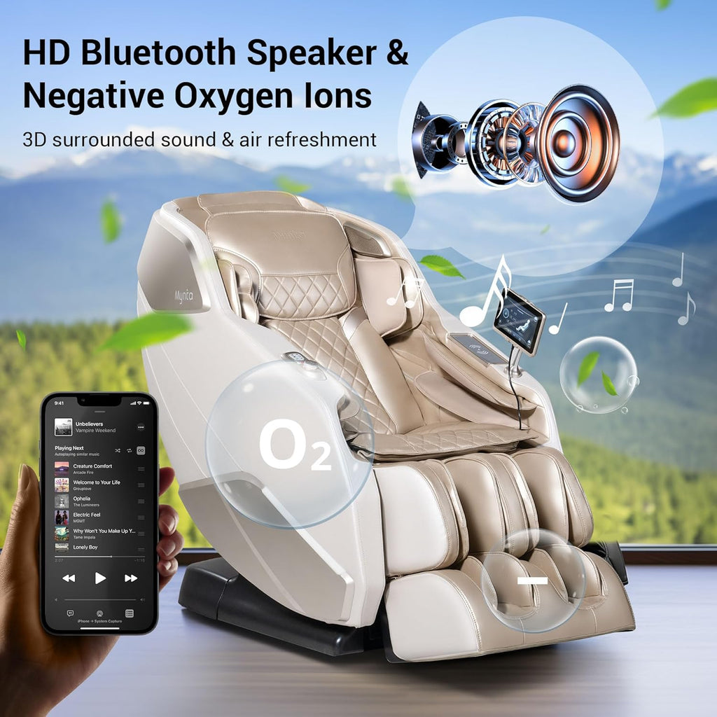 Massage Chair Full Body with Heat, Zero Gravity SL-Track 3D Massage Chairs with Thai Stretching, 12 Modes,12 Massage