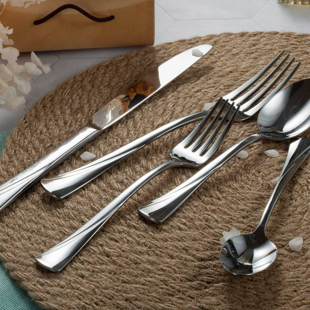 Alice 20-Piece Silverware Set Stainless Steel Flatware Set,Service for 4,Mirror Polished Cutlery Set,Dishwasher Safe