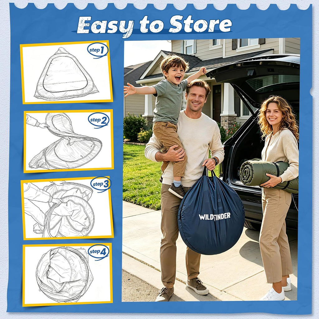 10x10 Pop Up Screen House Tent, Portable Screened Canopy with Mesh Walls, Waterproof Instant Gazebo