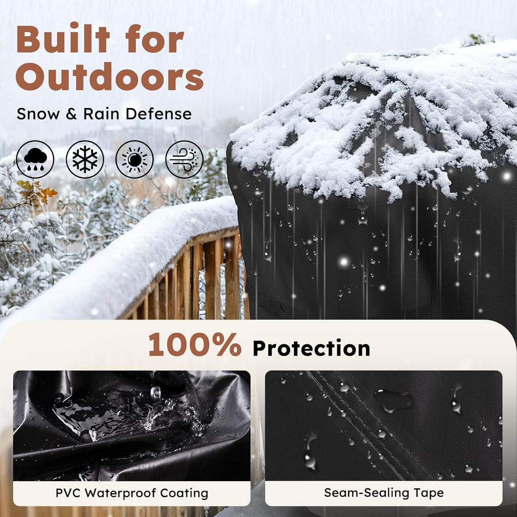 Grill Cover for Spirit 200/300 Series, 52 Inch 600D Heavy Duty Waterproof BBQ Cover, Rip-Proof Fade Resistant Gas