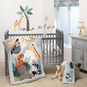 Mighty Jungle 3Piece Crib Bedding Set, Multicolor (283003V)