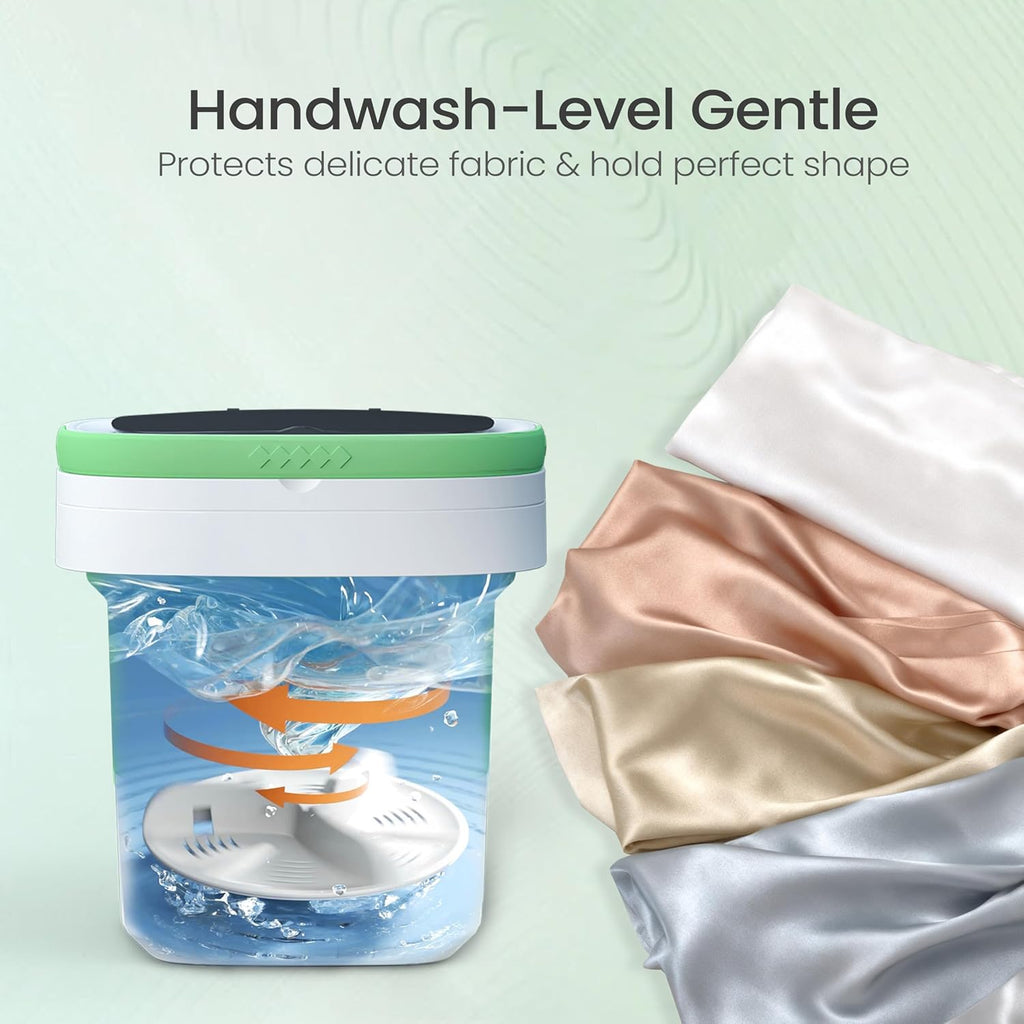 Portable Washing Machine - 16L Mini Foldable Washer with Spin Basket, Deep Cleaning for Small Clothes & 3 Cleaning