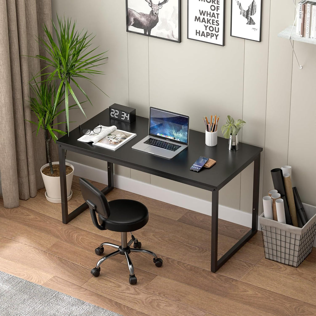 Computer Desk 47" Modern Sturdy Office Desk Computer Table PC Laptop Study Writing Desk, Black