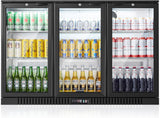 BODEGACOOLER Commercial Bar Cooler With 3 Glass Doors,11.4 Cu.Ft Under Counter B