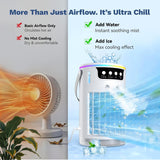 Portable Air Conditioners, Personal Evaporative Air Cooler 1200ML with Ice Cooling Mist Fans That Blow Cold Air Like