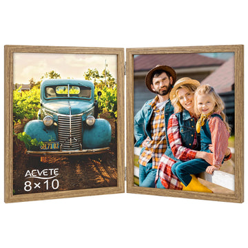 8x10 Picture Frames Double Hinged Wood Photo Frames Wood Grain
