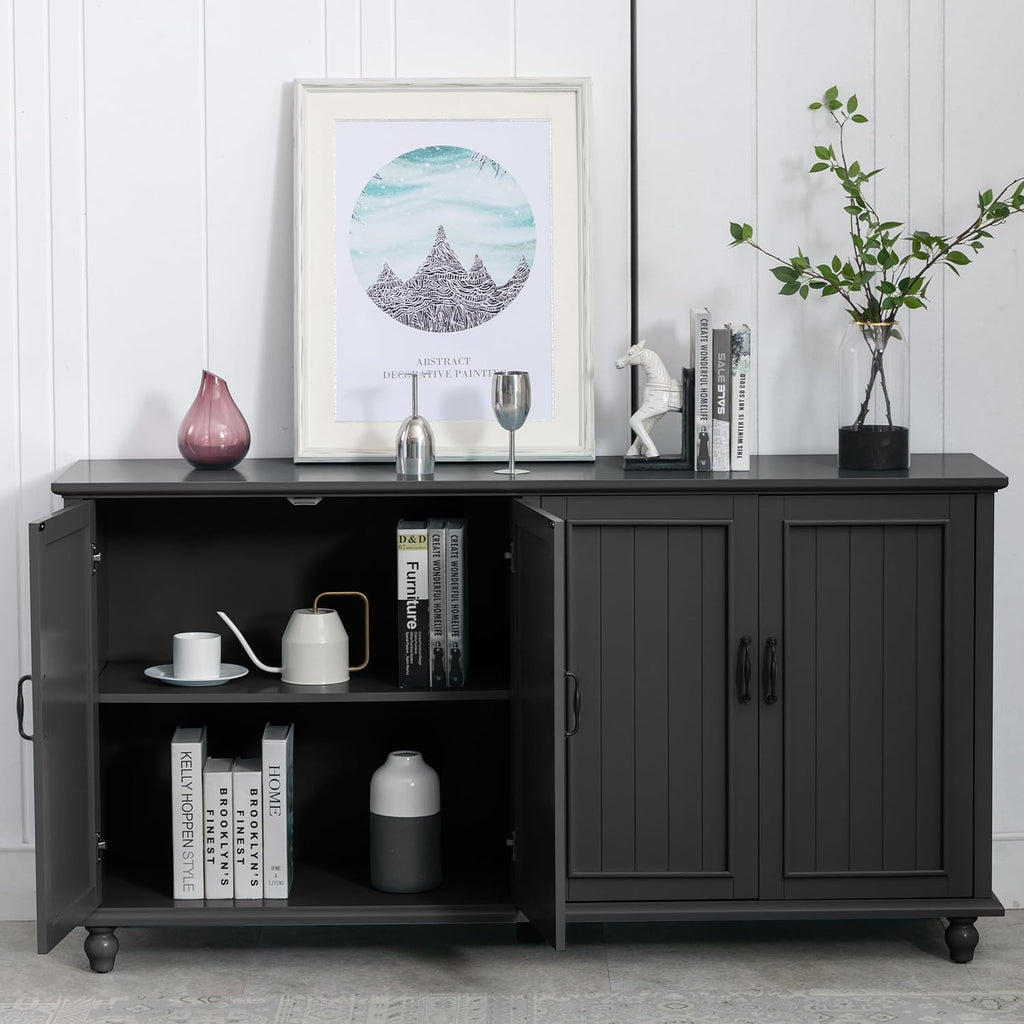 62'' Coffee Bar Cabinet Kitchen with Storage, Buffet Cabinet with Storage, Sideboard Buffet for Dinning Room