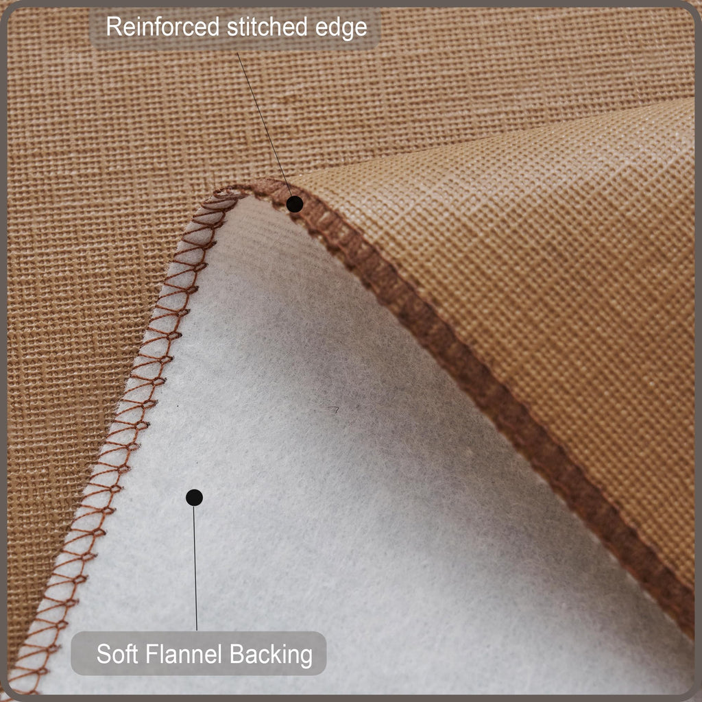 Solid Color Rectangular Vinyl Tablecloth, Brown, 84"x60"