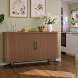 Sideboard Buffet Cabinet with Storage, 54.3" Storage Cabinet with Sliding Door & Adjustable Shelf