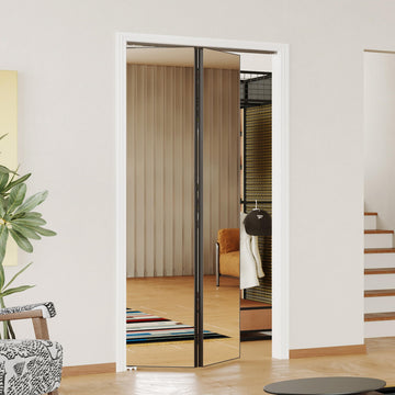 Bifold Doors, 36" x 80" Mirror Closet Door with Complete Hardware