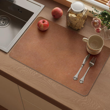Vinyl Placemats Set of 6-12x17 Inch - Heat Resistant Washable Place Mats Waterproof Non-Slip Wipeable Table Mats for