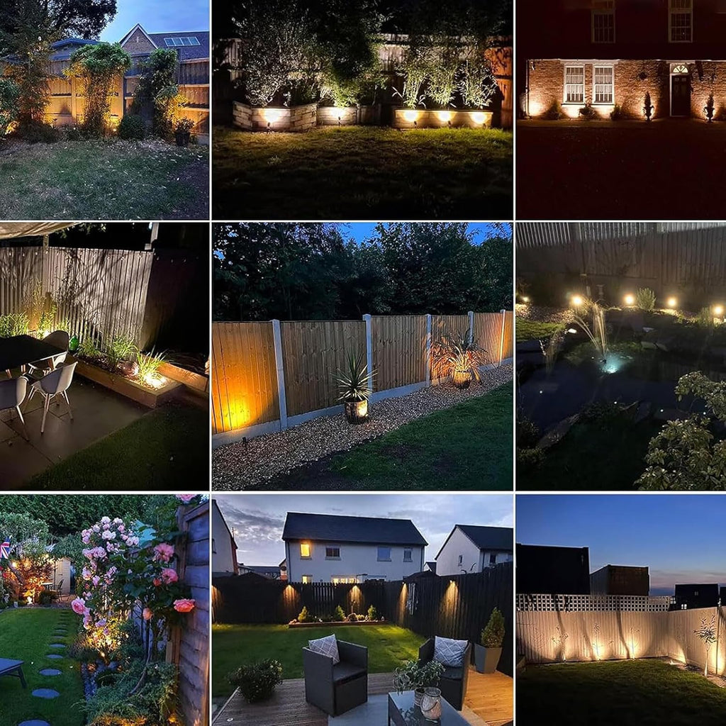 Low Voltage Landscape Lighting, 12V LED Lamps Outdoor Landscape Spotlights Outside Graden Pathway Lights, Plug in