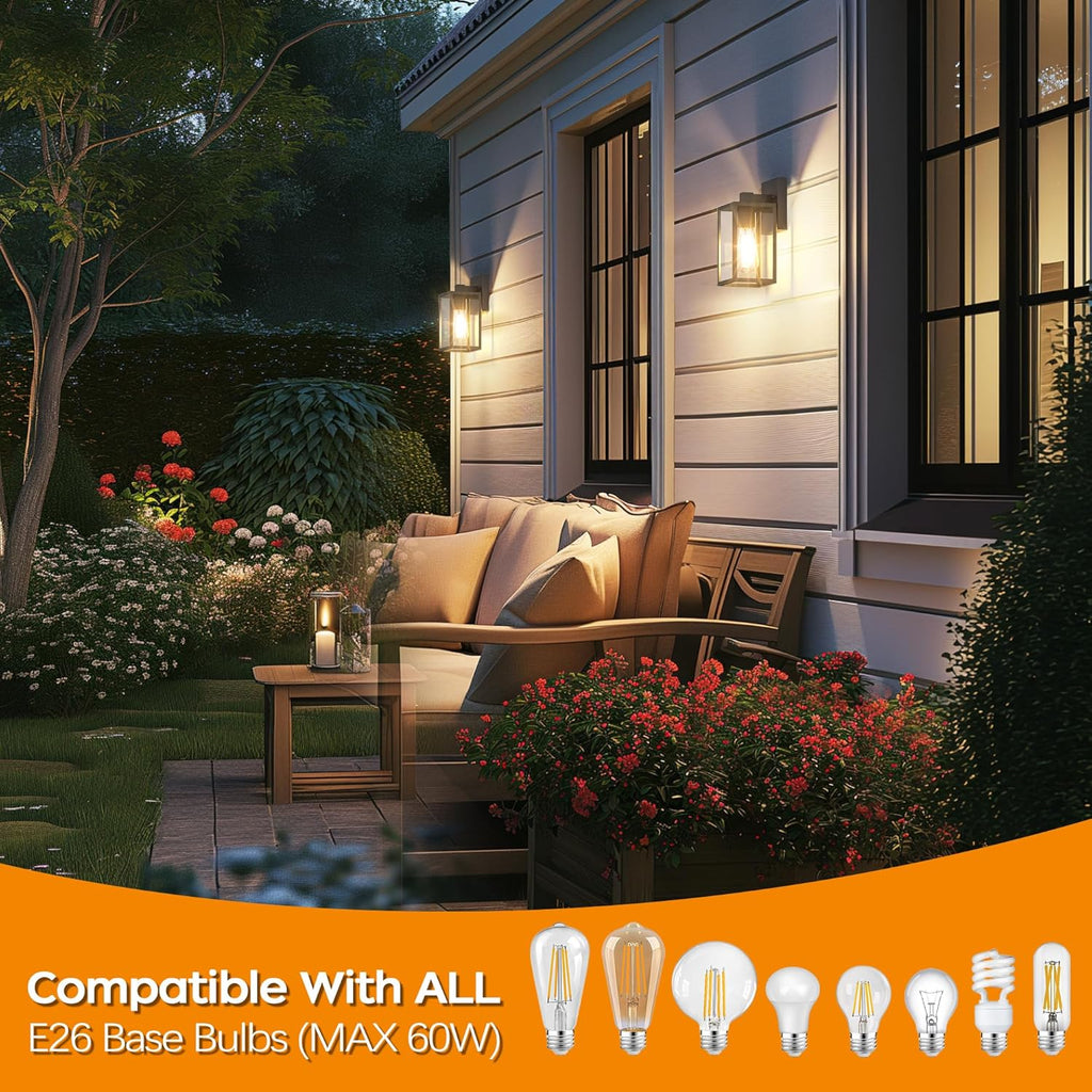 Outdoor Light Fixture Wall Mount, LED Exterior lighting fixtures for Outside, Front Porch Lights