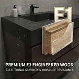 36 Inch Bathroom Vanity with Sink, Overflow, Large Storage, Wall Mounted, Floating, Modern, One-Piece Sink Basin