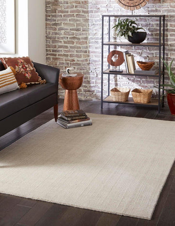 English Manor Collection Area Rug - Farmhouse Rectangle, Vanilla Bean/ Ivory)