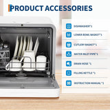 Portable Countertop Dishwasher with Large Capacity - No Installation Needed