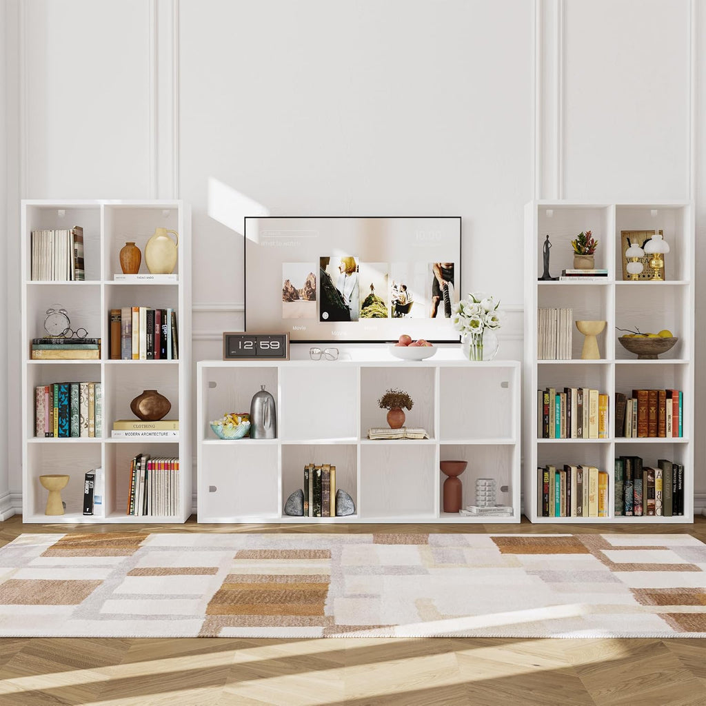 IROCNK Bookshelf, 8-Cube Storage Cube Shelf Organizer