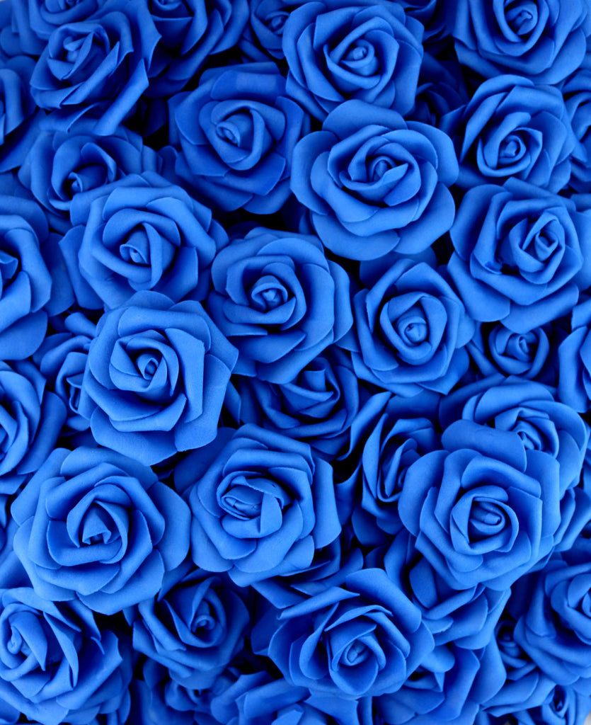 3 x 1.6 x 3 inches 100pcs DIY Real Touch 3D Artificial Foam Rose Head Without Stem for Wedding Party Home Decoration