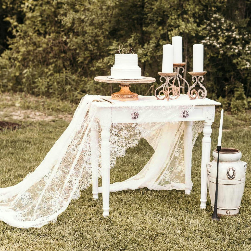 Rustic Ivory Wedding Tablecloths Lace Chic Rectangular