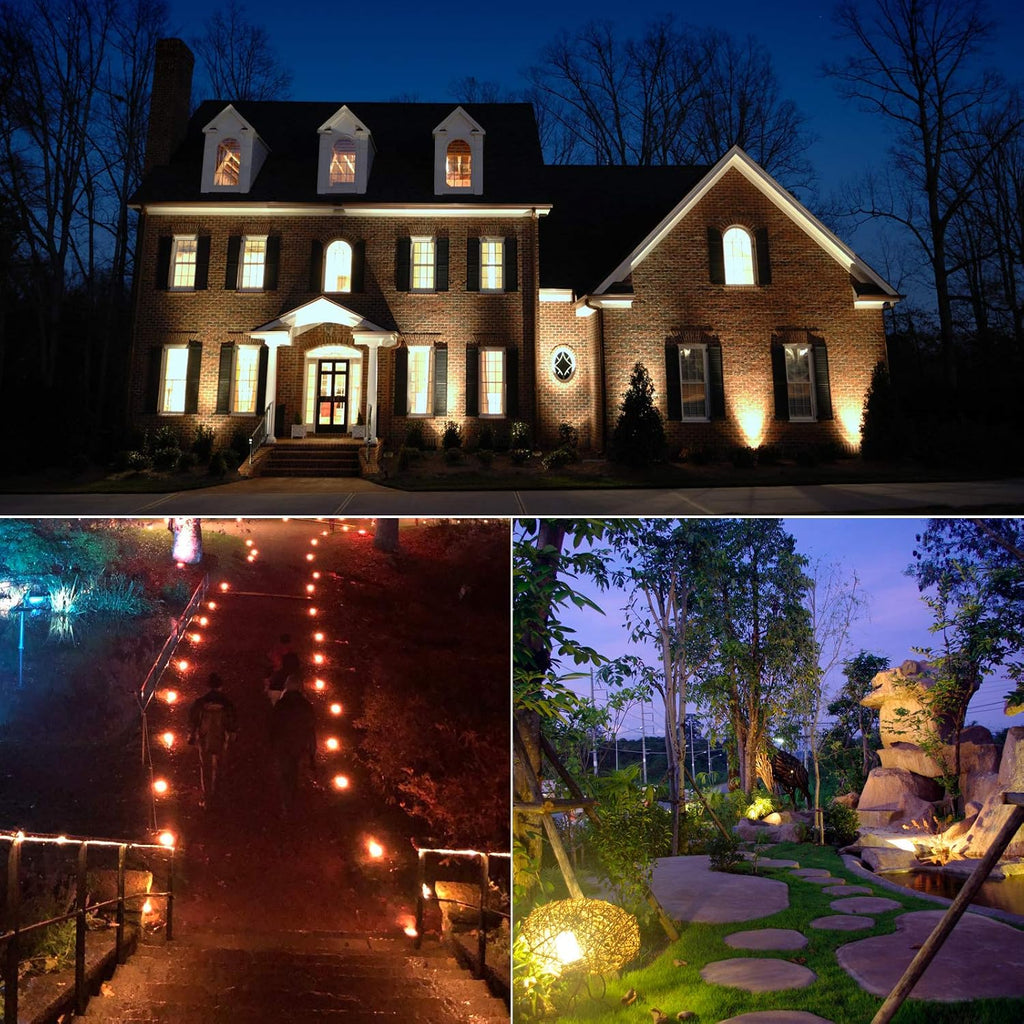 Landscape Lighting 12V 5W LED Landscape Spotlight Cast-Aluminum Waterproof Outdoor Low Voltage 450 Lumen Warm White