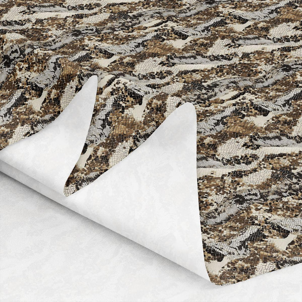 Snake Skin Pattern Brown Black Adults Fabric by The Yard