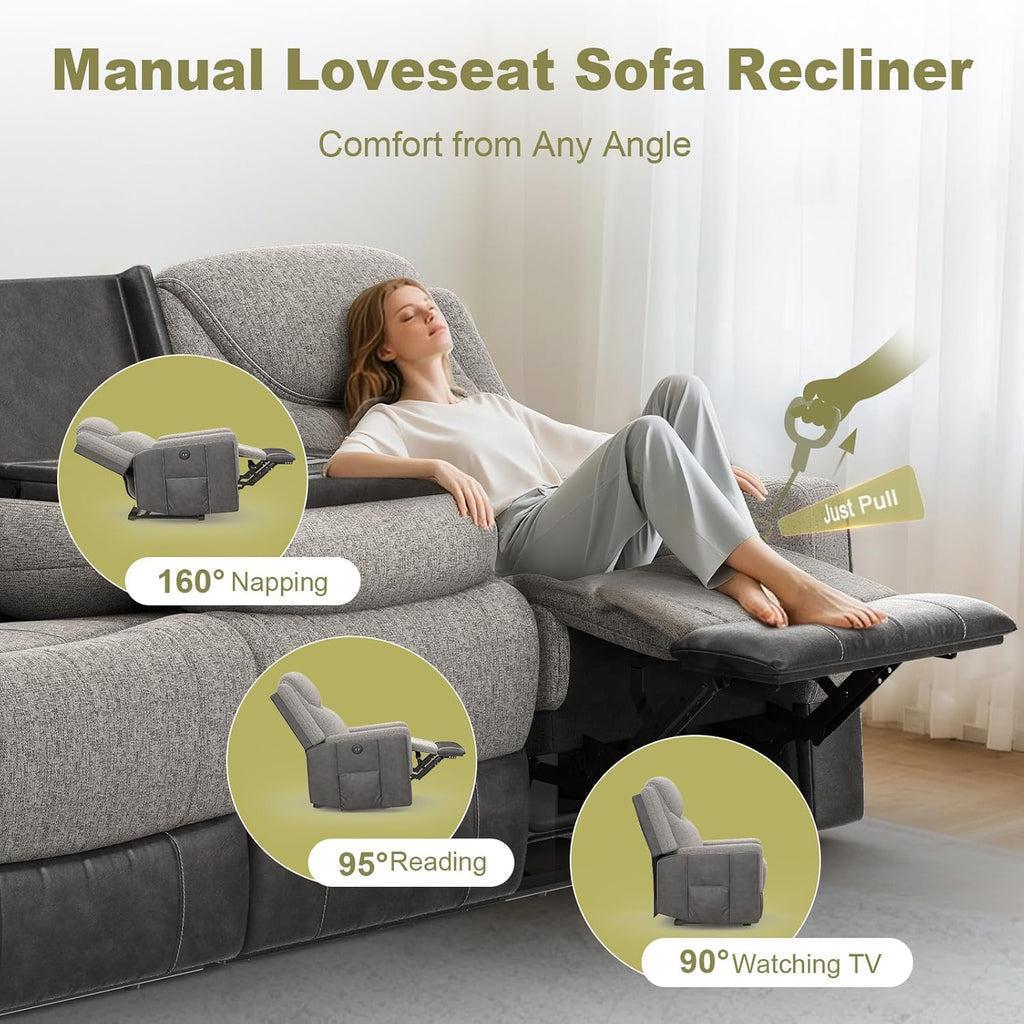 Home Theater Seating, Manual Recliner Sectional Sofa for Living Room