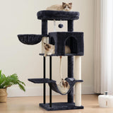 Cat Tree, Cat Tower for Indoor Cats, 43.3 inch Cat Tree Tower with Sturdy Steel Tube, Hammock