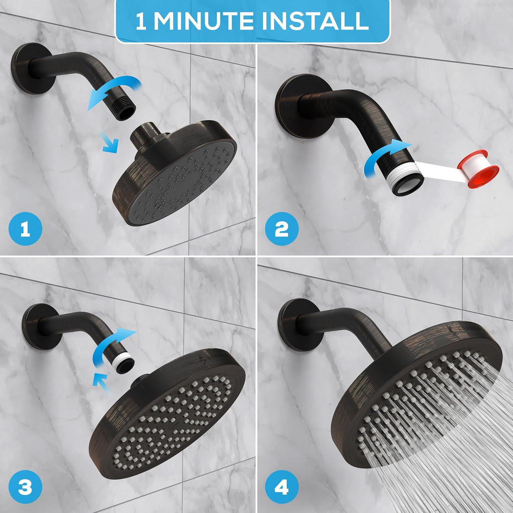 Shower Head - High Pressure Rain - Premium Quality Luxury Design