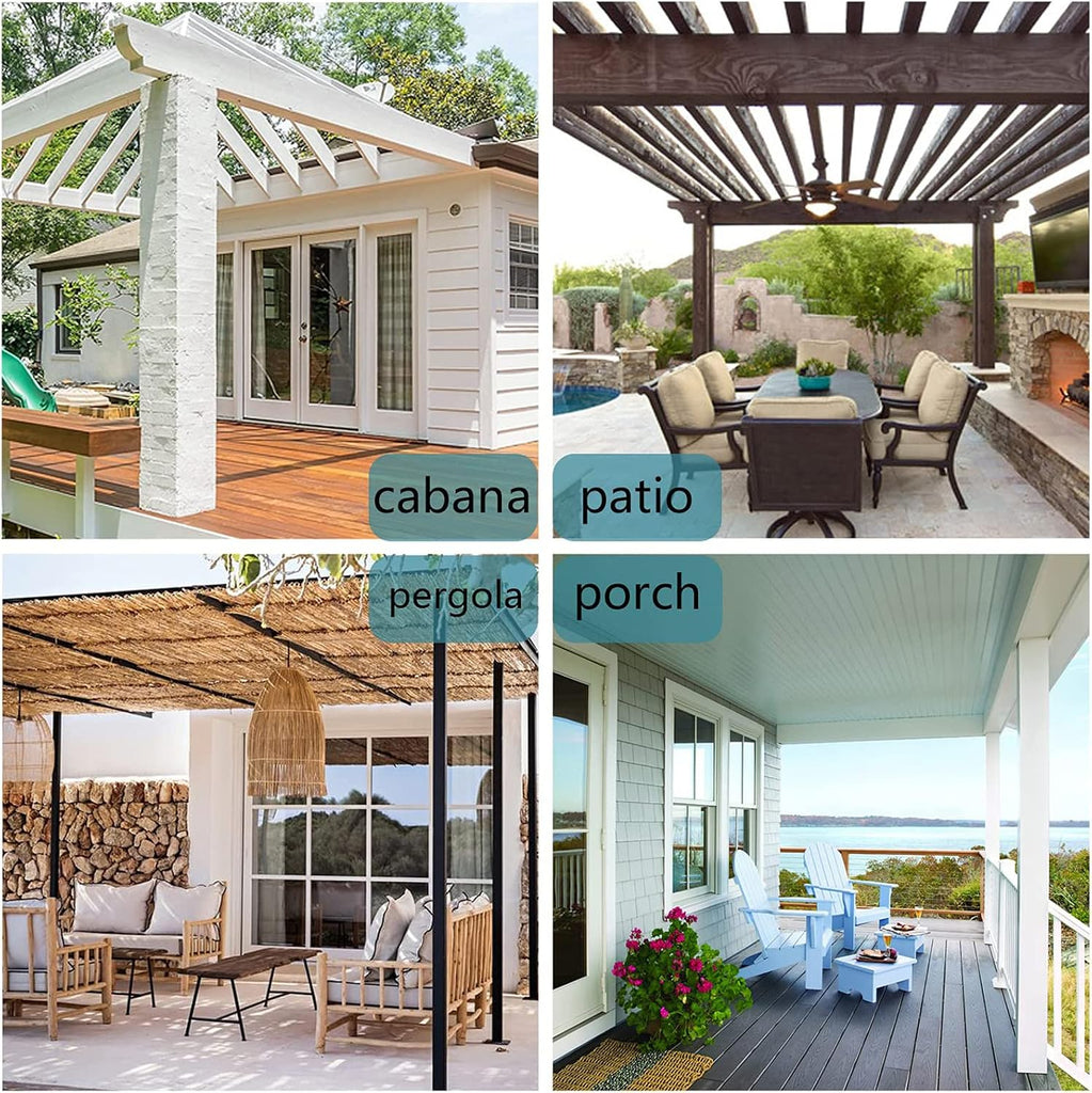Outdoor Curtains Waterproof,Garden Blackout Thermal Insulated Sun Shades Privacy Curtain for Outside, Indoor Window