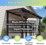 8’x 5’ Premium Gazebo with Aluminum Top Frame & Polycarbonat - Image 7