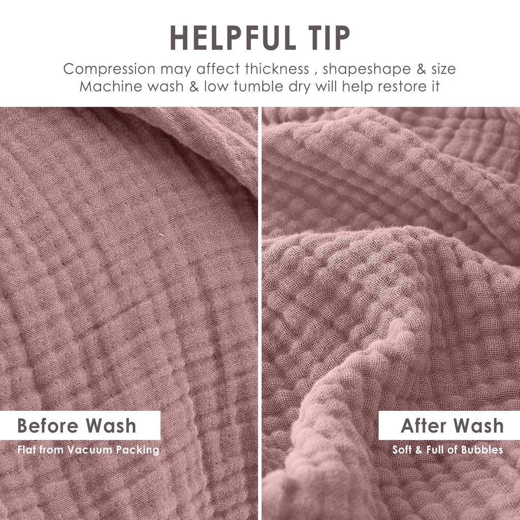 Muslin Blankets Adults Large Throw Blanket Couch Dusty Pink 50" x 71"