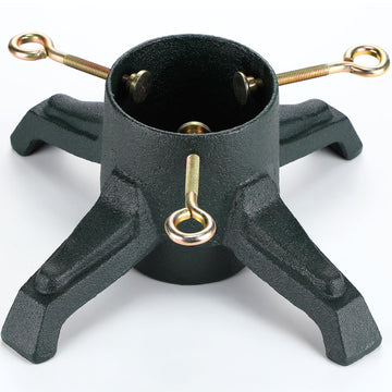 Christmas Tree Stand for Live Trees, Real Xmas Tree Holder Base Cast Iron, Supports up to 8ft, 4-Inch Diameter, 120lb