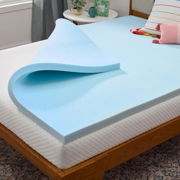 Memory Foam Mattress Topper, Queen Size - 2 Inch Gel Infused Memory Foam - Plush Feel - Cooling and Pressure