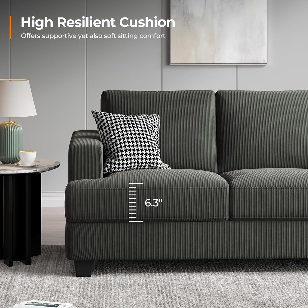 89 Inch Sofa with Extra Deep Seats Oversize, 3 Seater Sofa , Modern Couch and Sofa, Comfy Armrests and Seats and